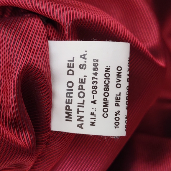 Vintage Toni Mir Red Leather jacket, Small (Euro size 42) - Picture 5 of 7